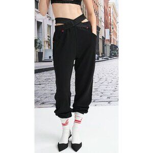 NWT For Love & Lemons Frankie Black Sweatpants-sz Small